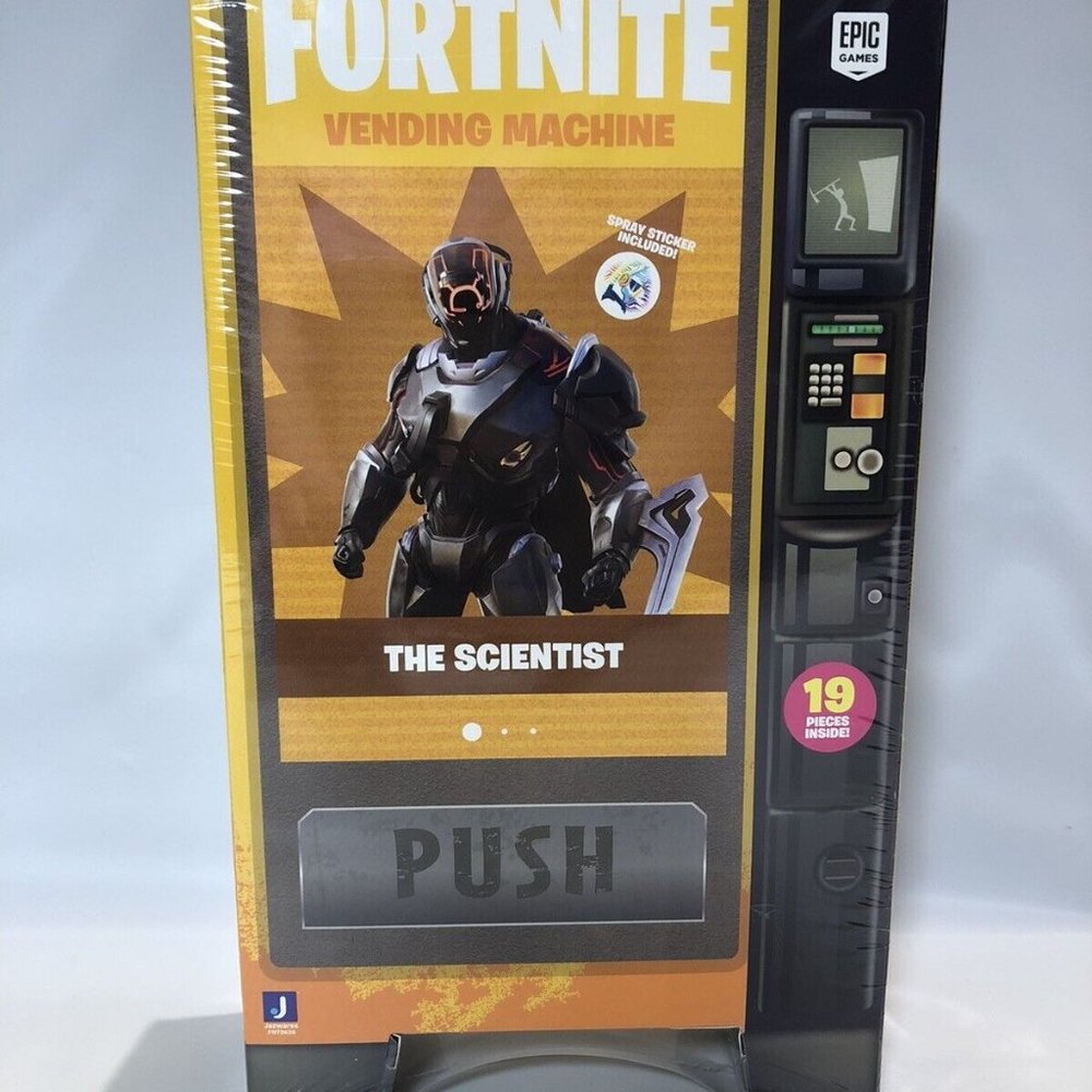 NEW Jazwares FORTNITE Vending Machine The SCIENTIST 4" Figure & Accessories
